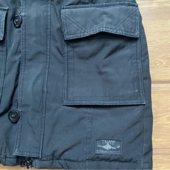 Aritzia TNA The Bancroft Black Down Filled‎ Slim Fit Parka Women's Size XS - Picture 11 of 16